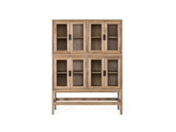 Vitrina de madera Virelle, Mindi, 160 cm x 120 cm x 40 cm