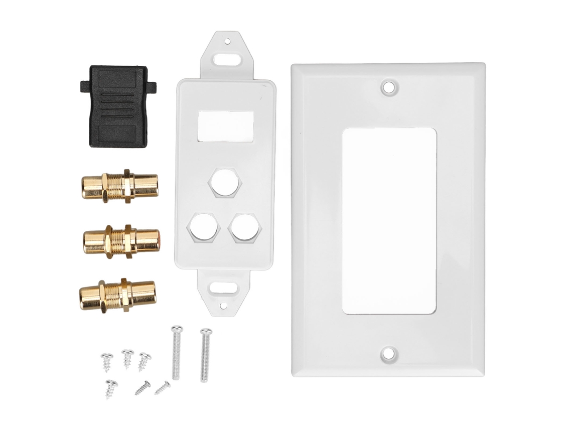 Interfaz Multimedia De Panel De Pared 3rca, Puerto Combinado Av Hd 4k Ultra Hd Para Cine En Casa.