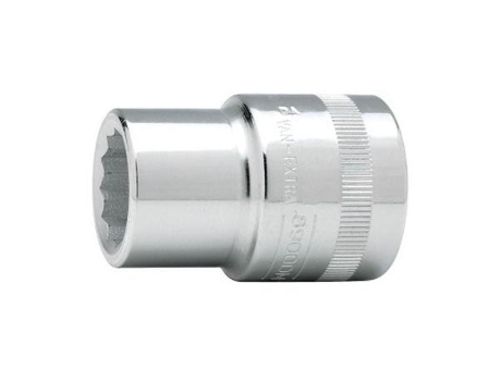 Llave vaso cuadradillo 3/4 boca bihexagonal serie corta metrica m-22