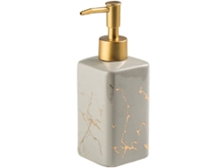 2026-dispensador De Jabón De Cerámica Con Incrustaciones De Oro Mármol, Para Baño Y Cocina (caqui)