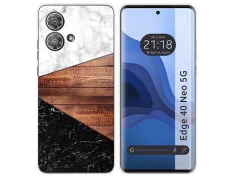 Funda Diseño Mármol para Motorola Edge 40 Neo 5G TUMUNDOSMARTPHONE Silicona Multicolor