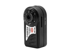 Mini cámara espía con cinturón de seguridad, visión nocturna, función infrarroja, ranura para tarjeta Micro SD, color negro Yizhood