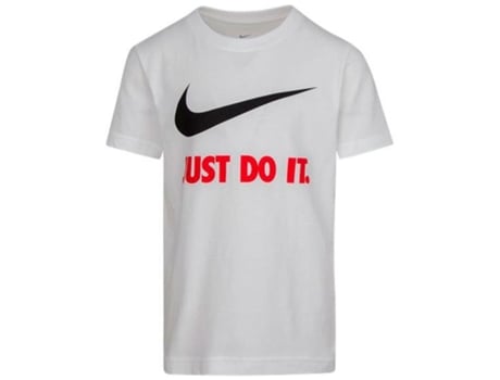 Camiseta de Niños NIKE KIDS Swoosh Just It Blanco (5 años)