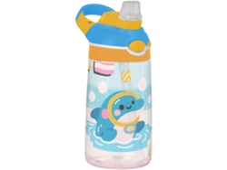 Botella De Agua Baño Azul Con Pajita Silicona Ligera Y Reutilizable Para La Escuela, Niños Niñas, Térmica ...