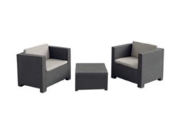 Conjunto de Jardín CONCEPT U Ankara (Gris - Resina - 74x66x72 cm)