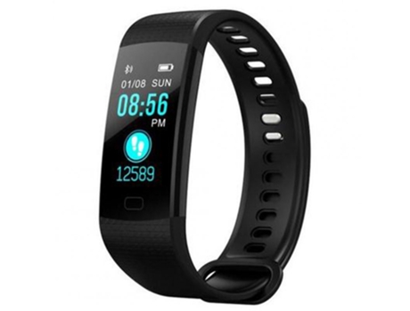 Smartwatch Monitor de frecuencia cardíaca Y5 IP67 Pantalla a color impermeable Negro