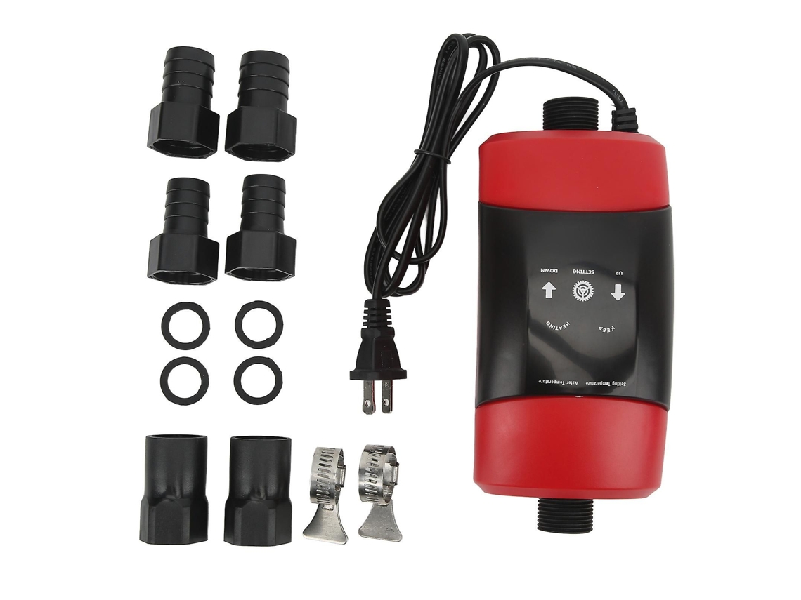Calentador para acuario exterior impermeable GOKOCO de 500 W con pantalla LED.