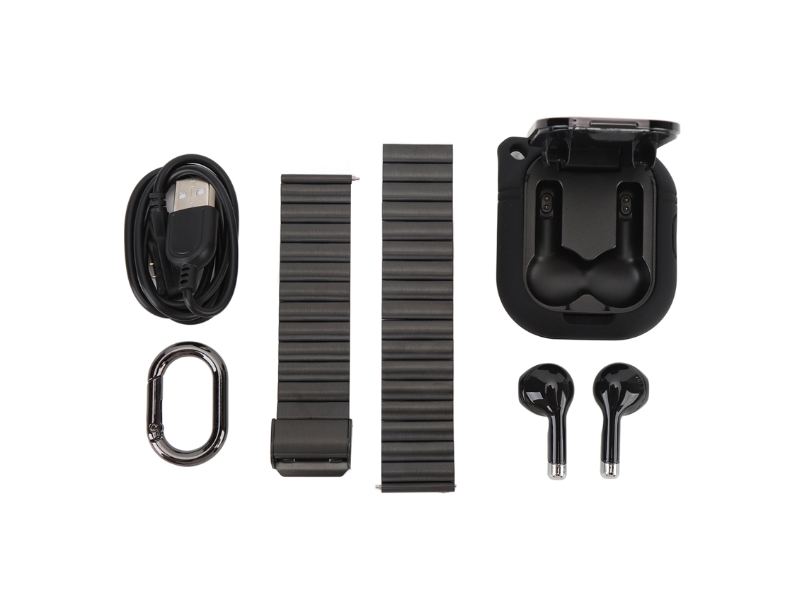 Relógio Inteligente 2 Em 1 Com Fones De Ouvido Bluetooth Tela 2.01 Polegadas Contador De Passos Esportivo Para Android