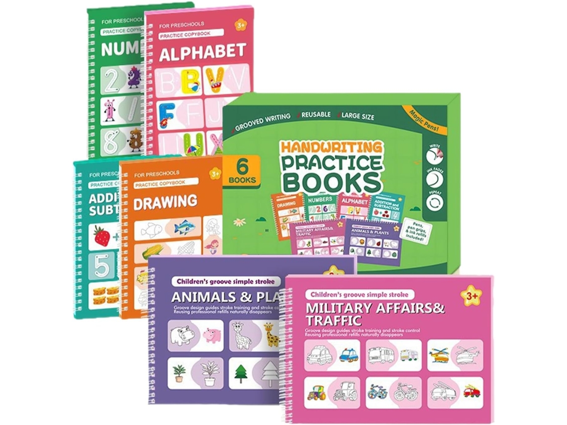 Ejercicios de escritura guiada para cuadernos reutilizables del alfabeto | Libro de actividades para aprender Gokoco