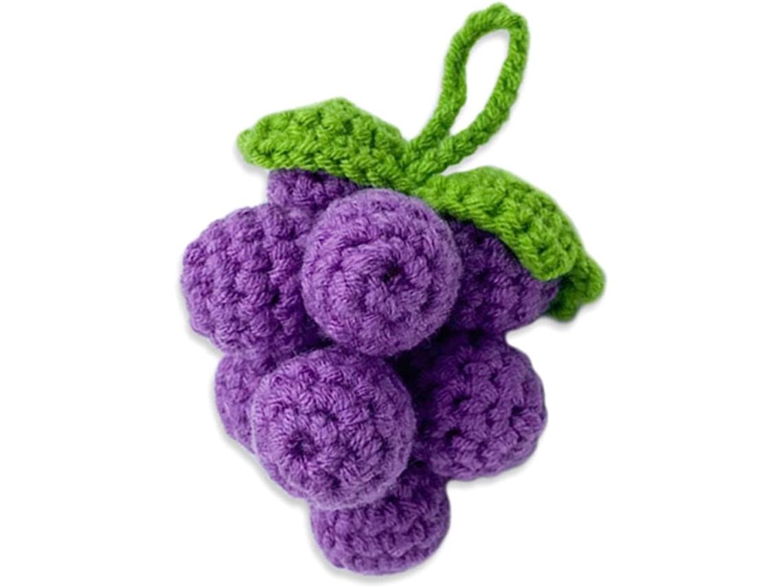 Juego de 7 adorables colgantes de punto con forma de fruta para decorar bolsos y teléfonos móviles. SFUSHOS