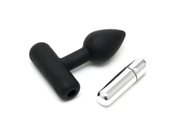 Plug Anal Con Bala Vibradora Color Negro LATEX PLAY