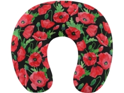 Almohada Forma Estampado Amapolas Espuma Viscoelástica Viscoelástica Fácil Relajación Cómodos