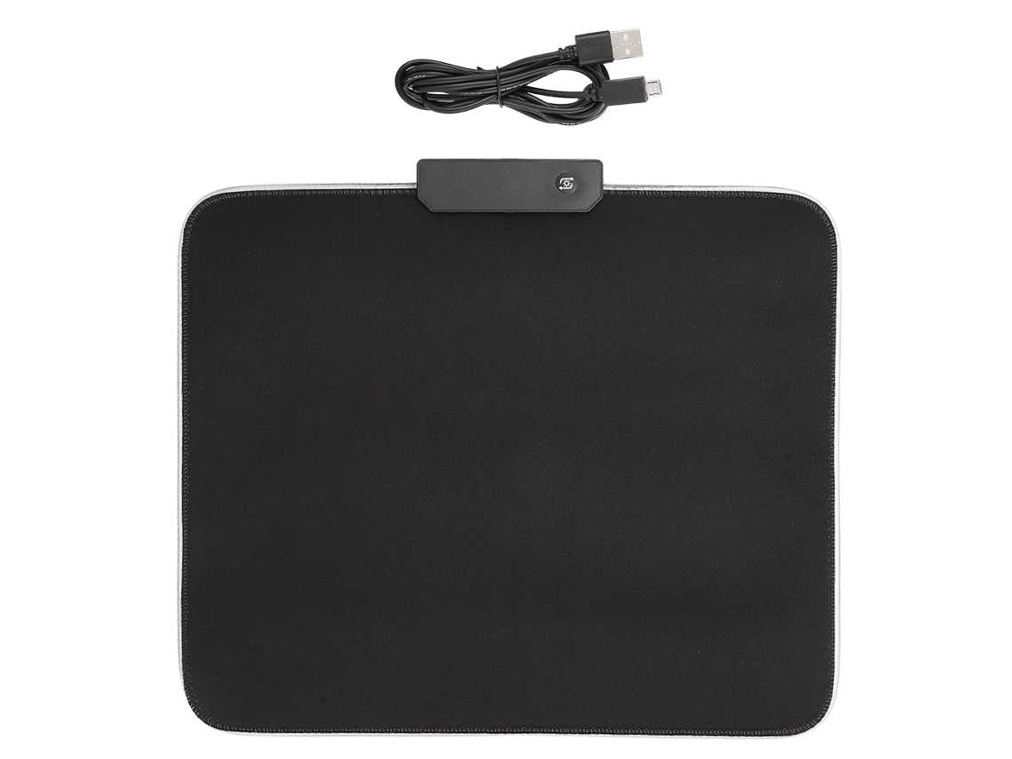 Alfombrilla Para Ratón Gaming Rgb Con Goma Antideslizante, Superficie Micro Tejida Y Portátil