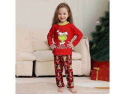 Pijamas Familiares Navideñas Con Estampado Del Grinch Para Adultos, Niños Y Bebés - Mxbc