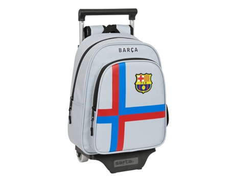 Mochila Escolar Con Ruedas F.C. Barcelona Gris 27 x 33 x 10 cm