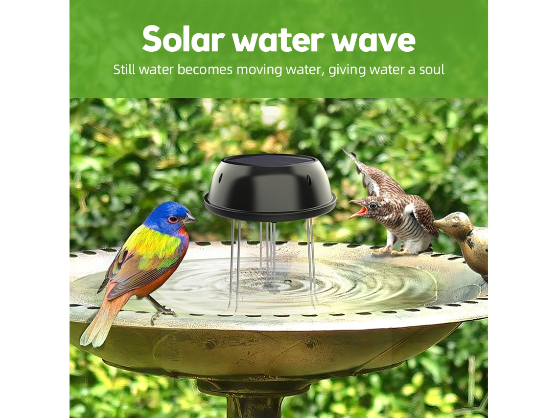 Agitador Solar De Agua Para Comedero De Pájaros, 5v 0.5w, Sin Batería, Decorativo, Para Jardín O Piscina.