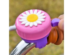 Rebe-campana De Bicicleta Infantil Azul Con Flor De Plástico En El Manillar Para Niños Y Niñas