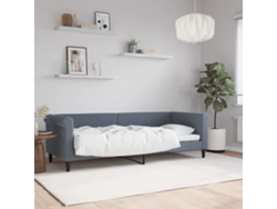 Sofá Cama Individual Lovely Home Madera Terciopelo Gris (80x200)