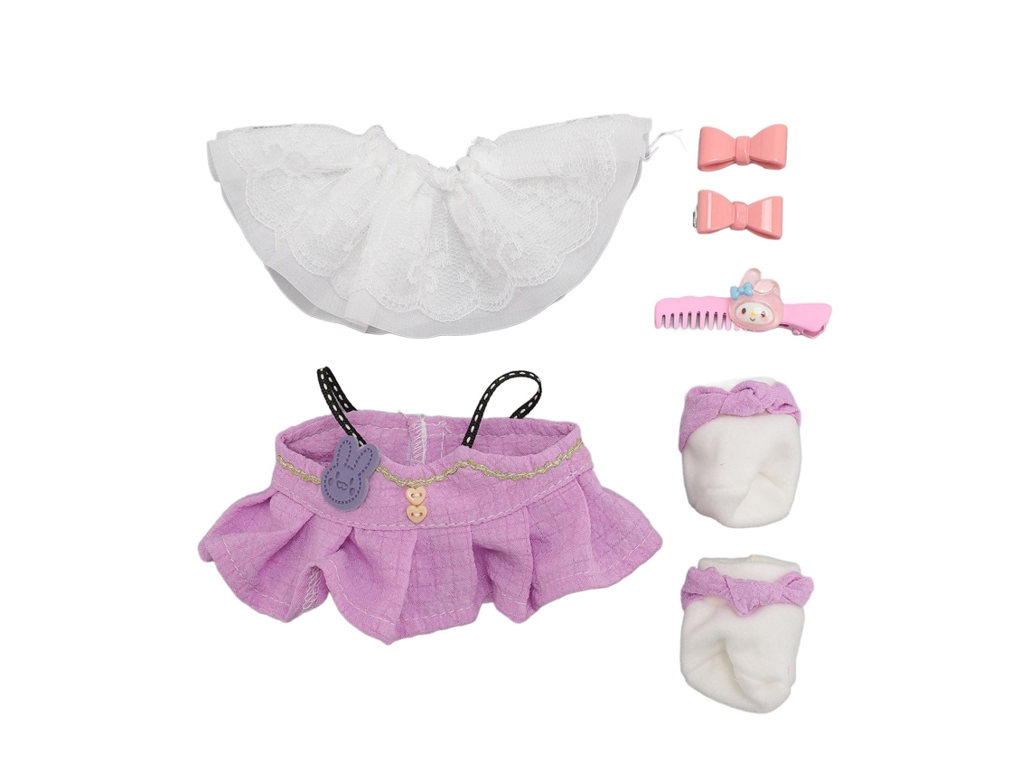 Ropa Y Accesorios Para Muñecos De Peluche De 20 Cm: Falda, Vestido, Zapatos Y Horquillas Para El Pelo.