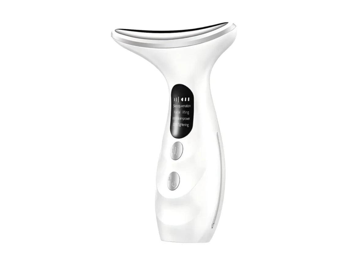 Masajeador facial, masajeador de cuello, 4 modos, 45 °C, dispositivo facial antiarrugas, masajeador eléctrico EMS para E Yizhood
