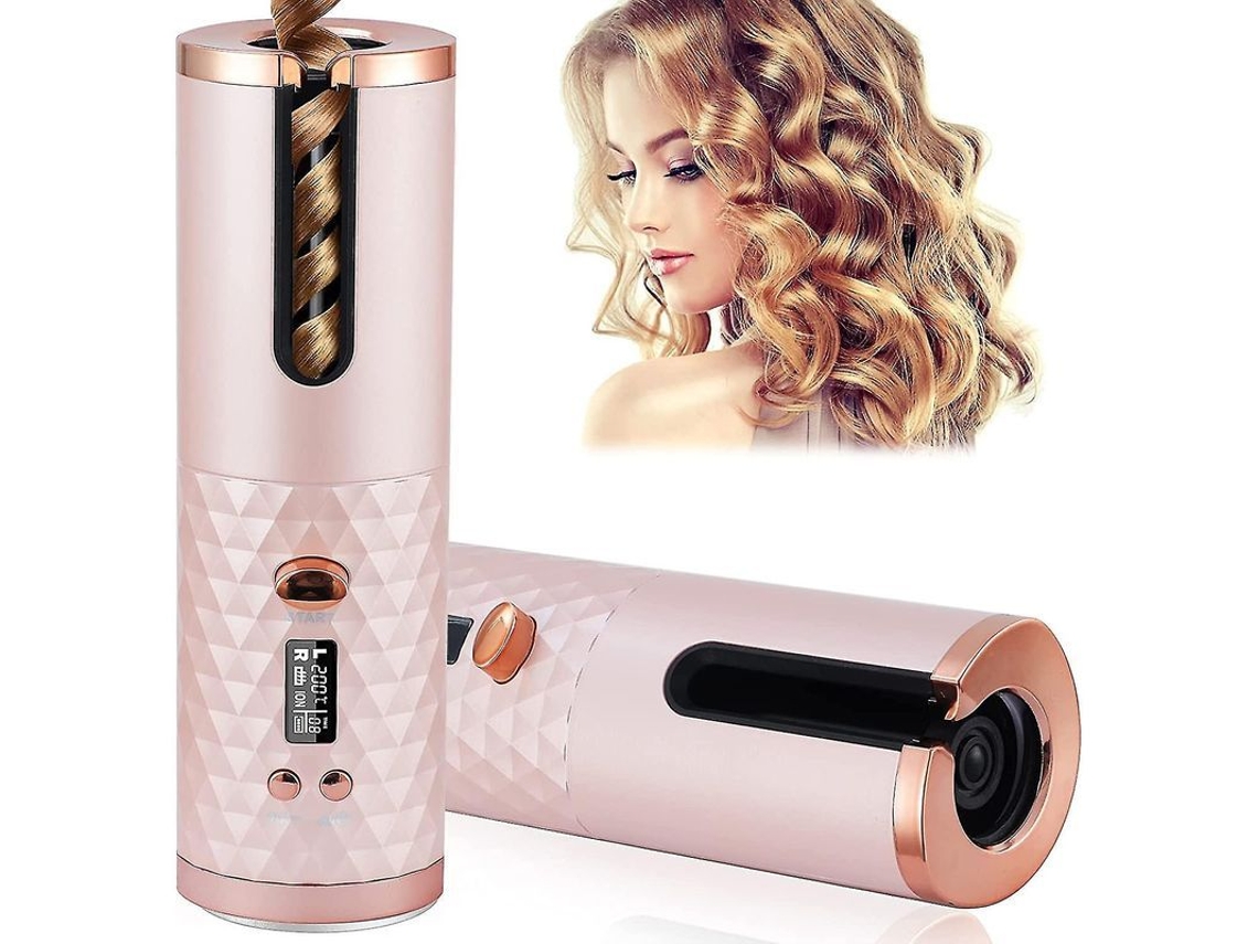 Rizador Automático Inalámbrico Portátil Con Pantalla Lcd Para Cabello Rizado.