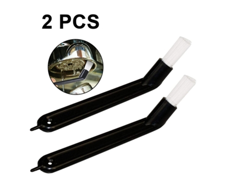 Cepillo de limpieza para máquina de café, 2 uds., mango de plástico con cerdas de nailon, cepillo para Espresso, herramienta de limpieza de café