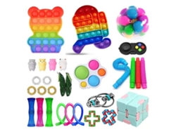 Ats-30pcs/set Juego De Juguetes Sensoriales Push Bubble Para Niños Juguetes Educatsivos Silicona Antiestrés