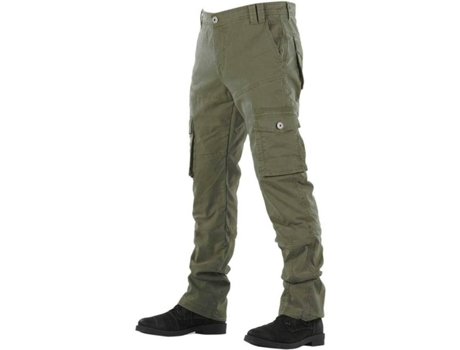 Pantalones para Hombre OVERLAP Carpenter Verde para Motociclismo (30)