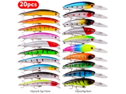 Conjunto De 20 Iscas Artificiais Para Pesca De Carpa 9-10 Cm