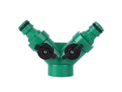 Divisor De Manguera Bidireccional Con Válvula Adaptadora Para Grifo, Abs Verde Para Jardín.