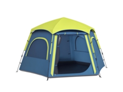 Tienda De Campaña Para 4 Personas Con Fácil Montaje Protección Uv Y Bolsa De Transporte 280x240x155 Cm Azul