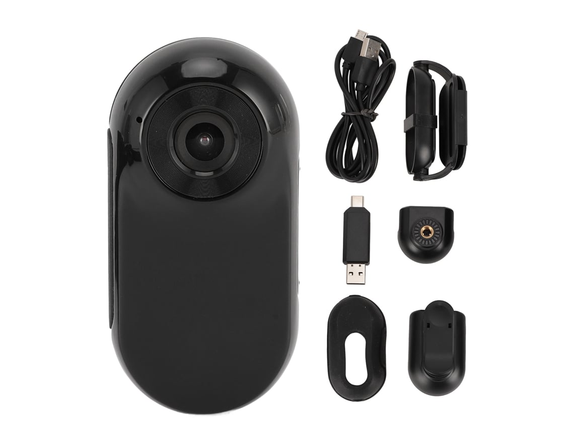 Cámara De Acción Portátil Compacta Con Pantalla Lcd De 0,96 Pulgadas Y Ángulo De Visión De 170°, Ideal Para Deportes, Viajes Y Mascotas.