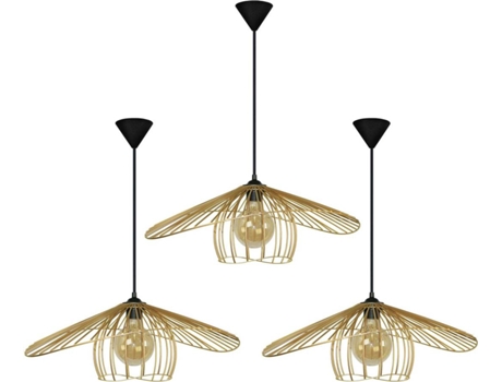 Lámpara de Suspensión TOSEL Lady Bis-Lot 3 (Dorado - E27 - Máx. 40W - Metal)
