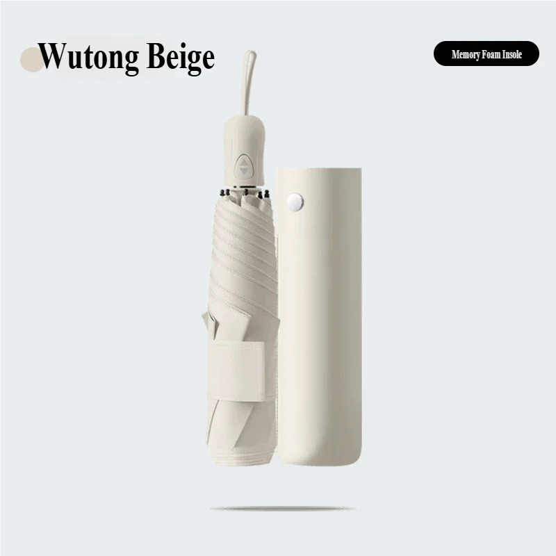 (blanco 6k) Paraguas Automático Ultraligero De Gran Valor, No Plegable, Con Protección Uv.