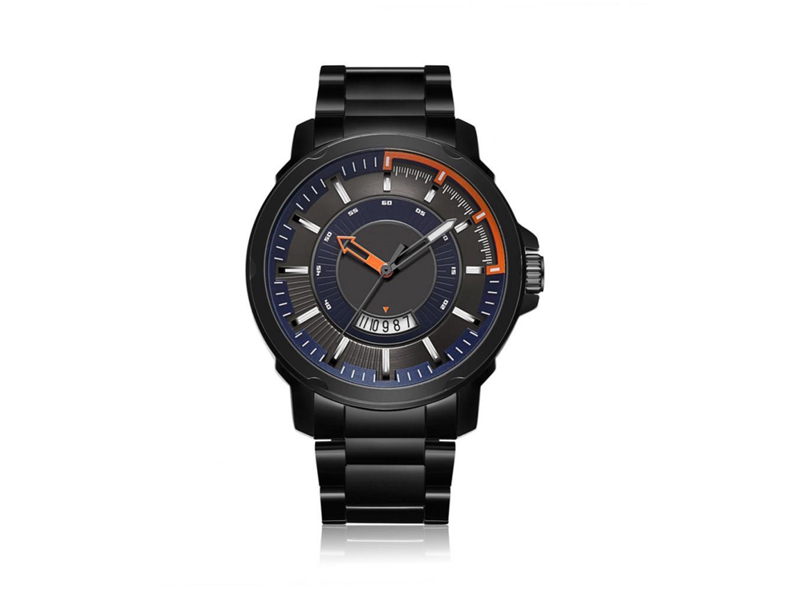 Reloj De Pulsera Para Hombre Curren De Acero Inoxidable Con Esfera Redonda Cuarzo Azul