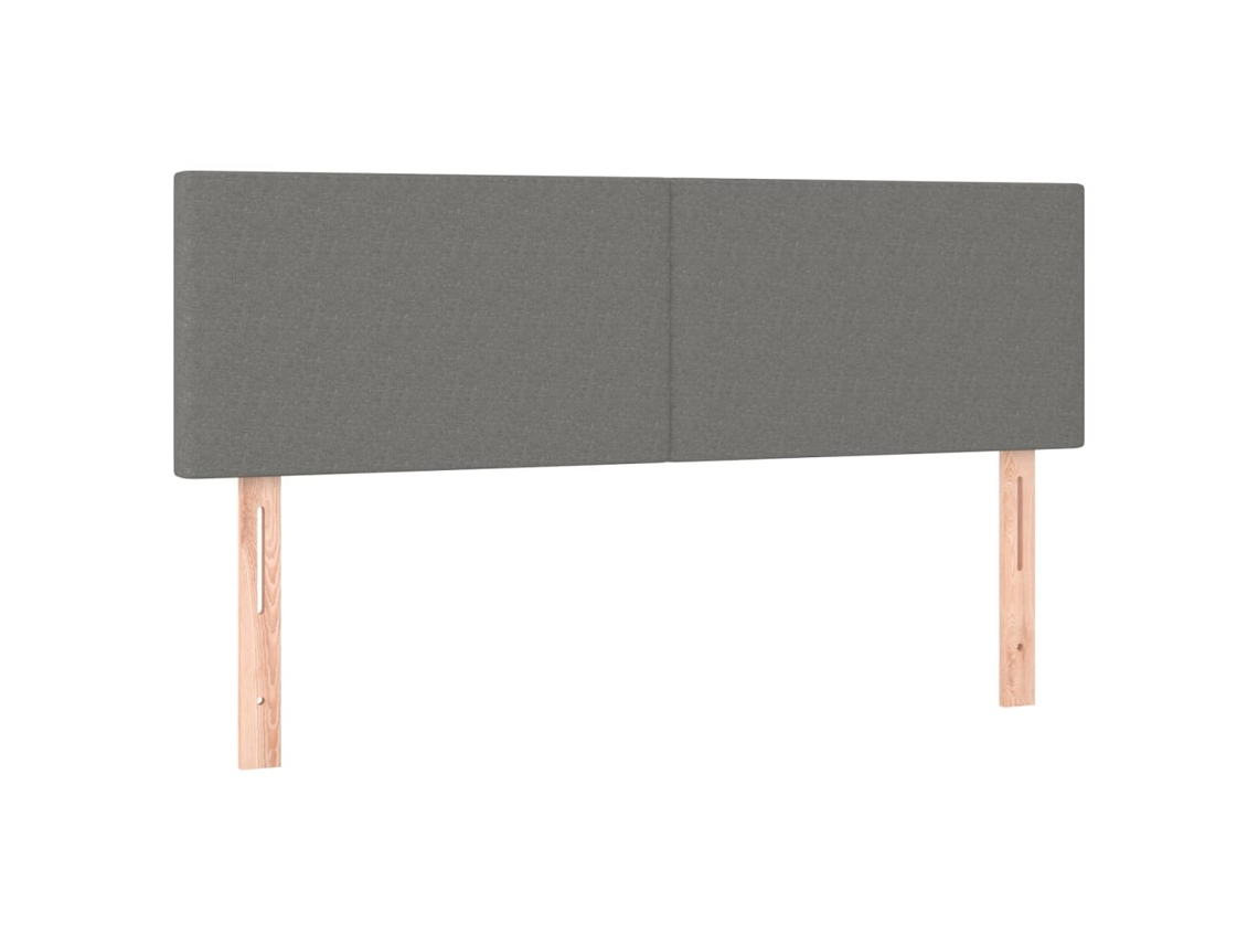 Juego de cabecero de tela de 2 piezas 72x5x78/88 cm Gris oscuro MAISON EXCLUSIVE