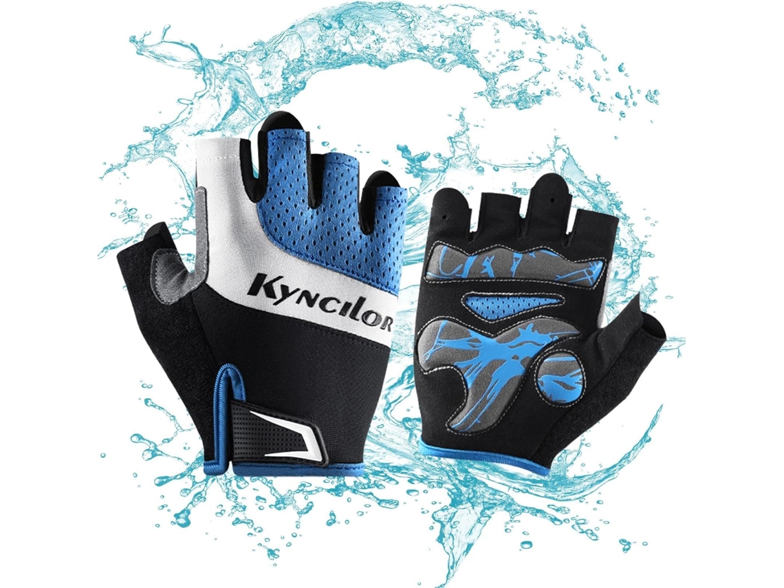 Guantes de ciclismo Kayak para hombre con acolchado de gel hasta la mitad de los dedos, antideslizantes, Gokoco