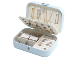 Caja de joyas de cuero pequeña y portátil para viajes Kofihety