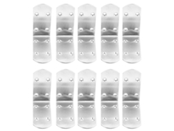 10 Piezas De Escuadras De Esquina De Acero Inoxidable Reforzado, Conectores De Ángulo Recto Para Muebles De Estantería