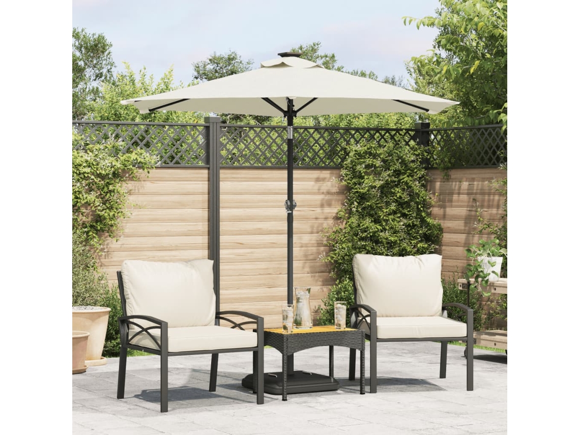Parasol de jardín con poste lateral 225x225x212 cm blanco Dkd Home Decor