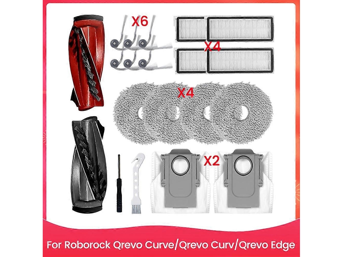 For Qrevo Curve/qrevo Curv/qrevo Edge Robot Vacuum Cleaner Main Side Brush Hepa Filter Mop Pads Dus