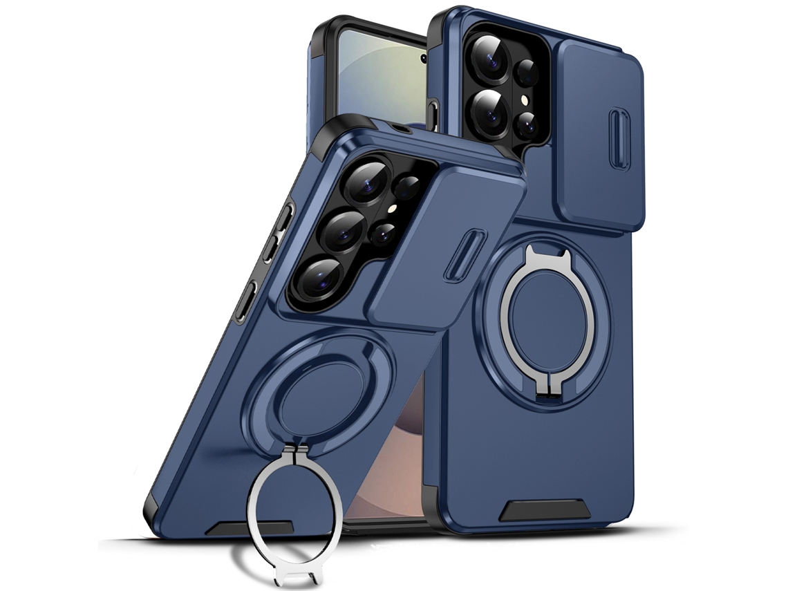 Capa Compatível Com Celular Samsungsung Com Suporte Deslizante Para Janela, Fixação Azul - Samsungsung A17