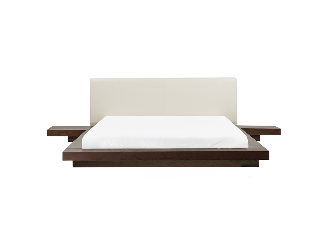 Cama de agua BELIANI Zen de MDF Madera oscura 308x229x86