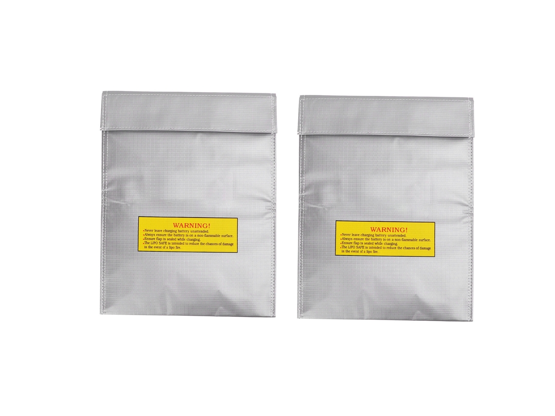 2 Fundas Seguras Para Baterías Lipo Con Orificios De Carga, Resistentes Al Fuego Y A Las Explosiones.