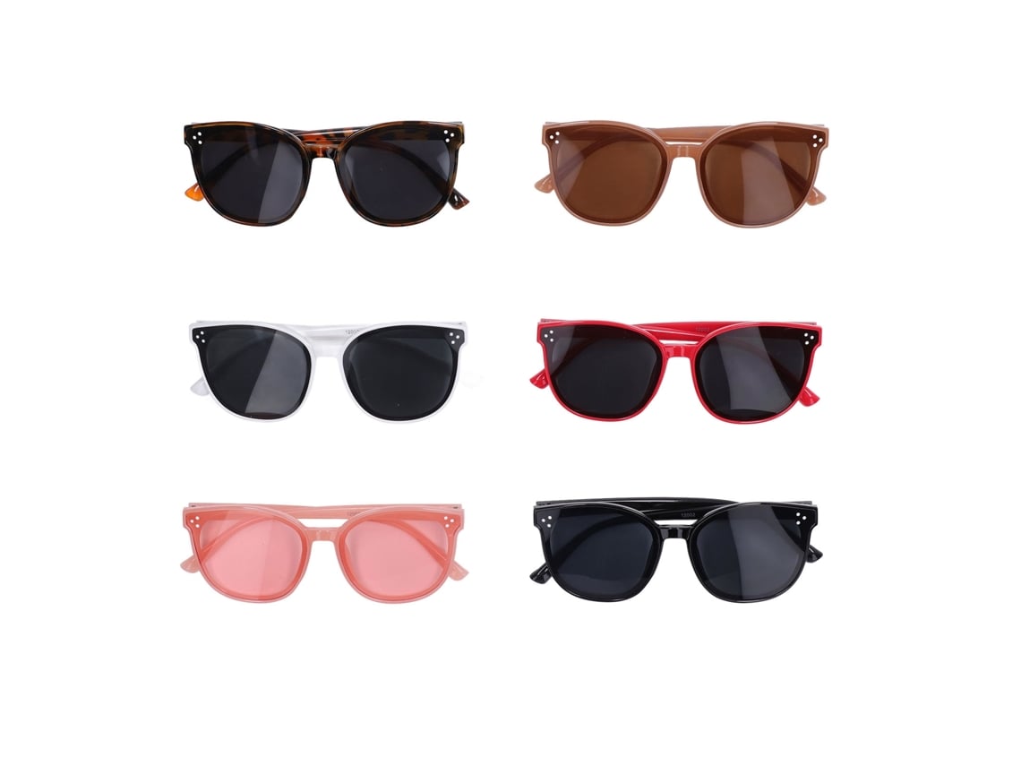 6 gafas de sol bonitas y elegantes para niños con protección UV, coloridas, para bebés, PC