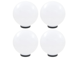 Lámpara Luminarias Esféricas LED 4 Unidades 30 cm PMMA