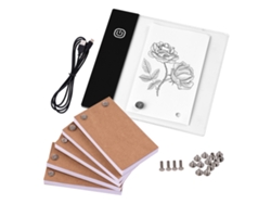 Kit De Libro De Animación Con Luz Led Y 300 Hojas Para Dibujar Y Calcar.