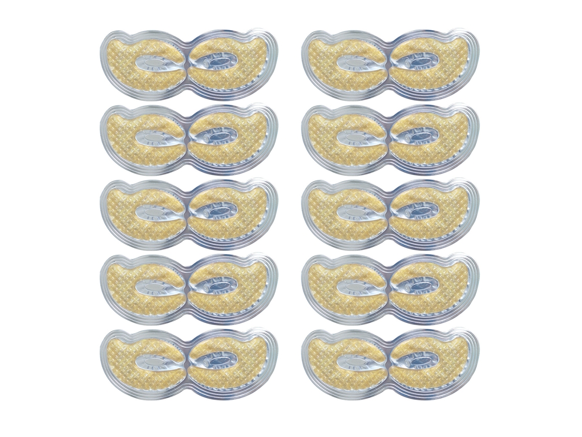 Mascarilla De Cristal De Colágeno Dorado, Antiedad, Hidratante Y Restauradora De Elasticidad (20 Pares)