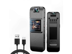 Minicámara corporal con vídeo 1080p, visión nocturna, cámara de seguridad portátil para uso personal. TAISHENGDA