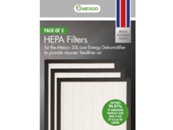 Juego de 3 Filtros MEACO HEPA para Deshumidificador 12 L